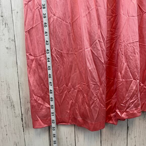 VTG 60’s Miss Elaine Coral Lace Trim Long Robe Nightgown Size Petite USA - Picture 15 of 16